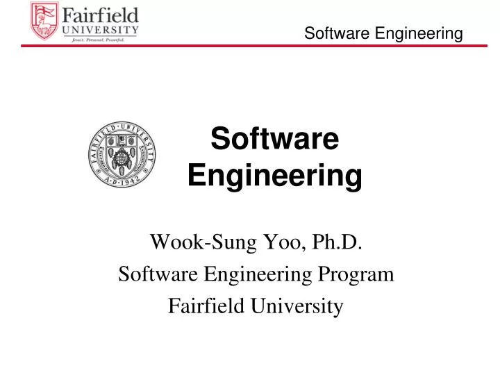 wook sung yoo ph d software engineering program fairfield university