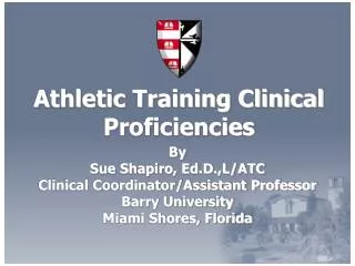 Athletic Training Clinical Proficiencies