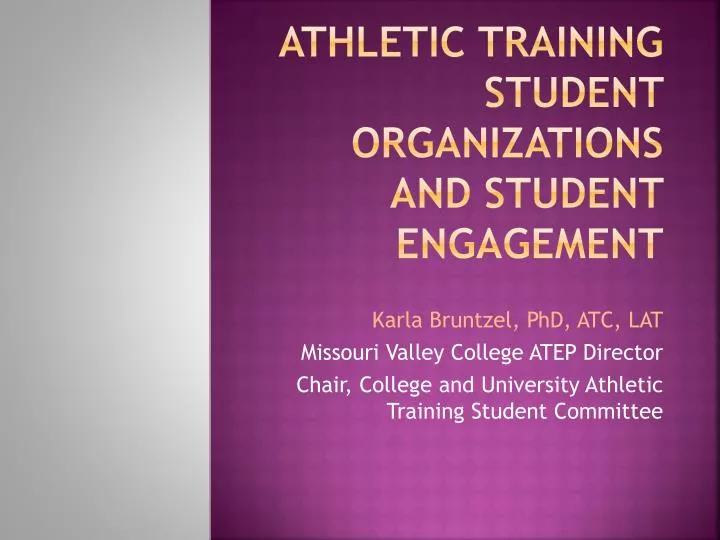 athletic training student organizations and student engagement