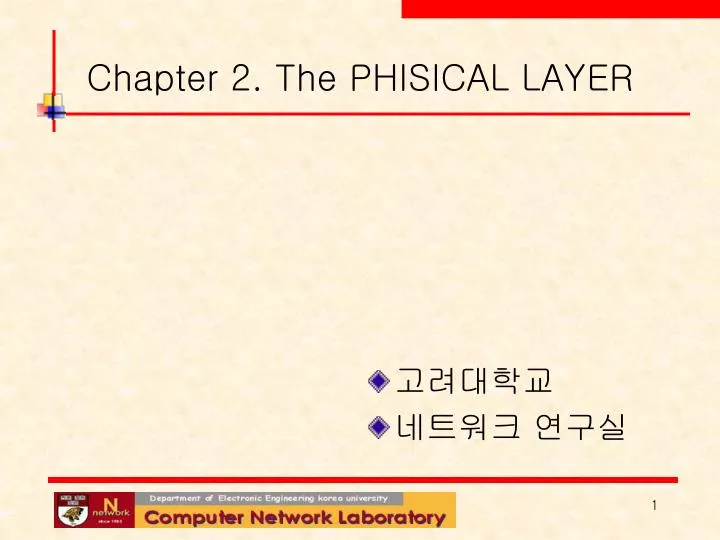 chapter 2 the phisical layer