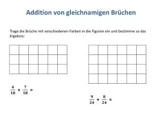 addition von gleichnamigen br chen