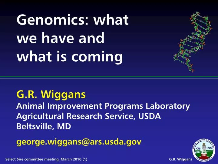 genomics what we have and what is coming