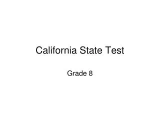 California State Test