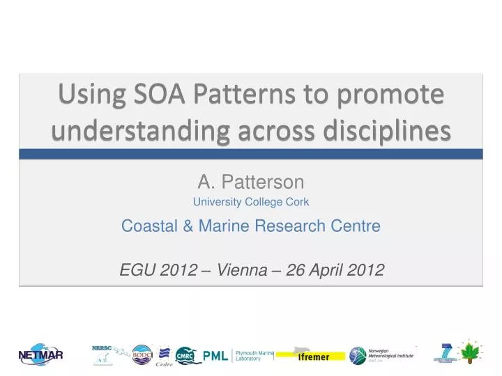 using soa patterns to promote understanding across disciplines