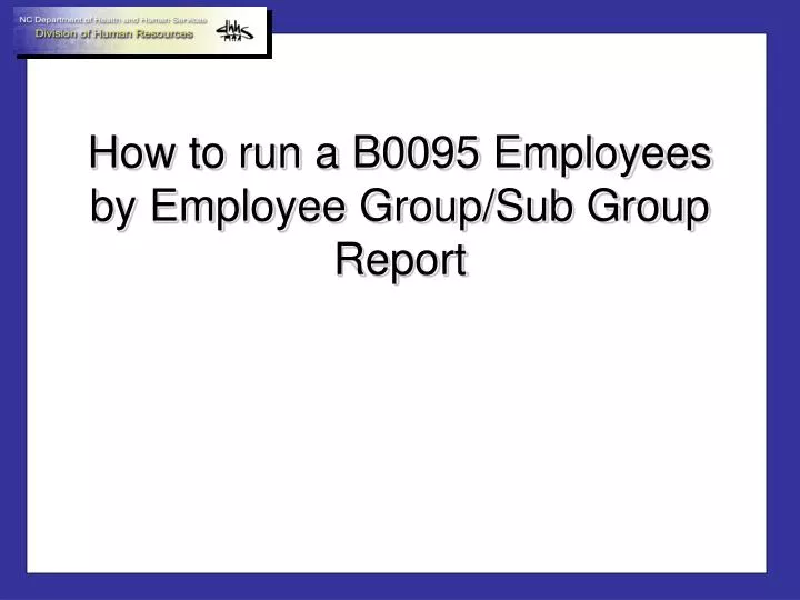 how to run a b0095 employees by employee group sub group report