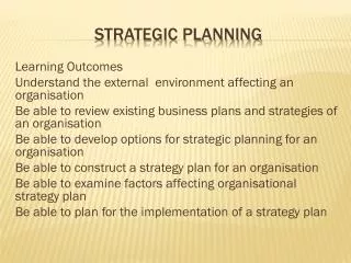 Strategic planning