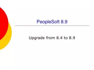PeopleSoft 8.9