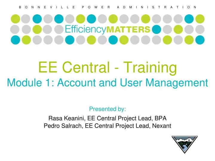 ee central training module 1 account and user management