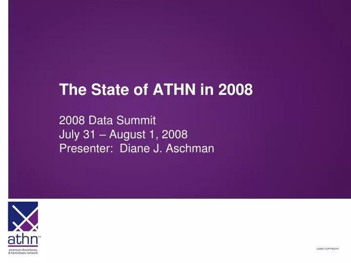 the state of athn in 2008