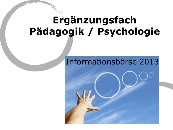 erg nzungsfach p dagogik psychologie