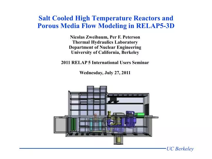 salt cooled high temperature reactors and porous media flow modeling in relap5 3d