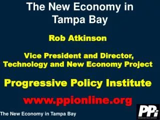 The New Economy in Tampa Bay