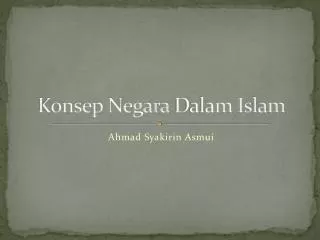 konsep negara dalam islam