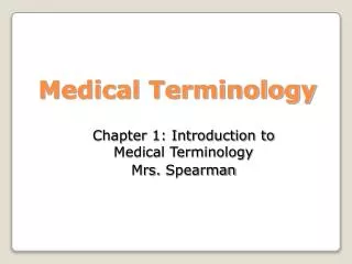 Medical Terminology