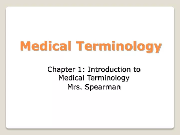 medical terminology