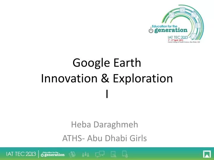 google earth innovation exploration i