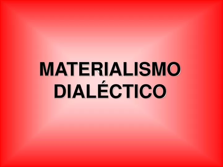 materialismo dial ctico