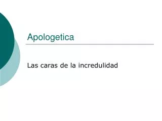 Apologetica