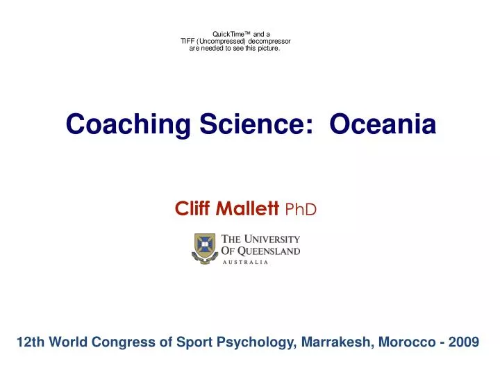 coaching science oceania