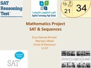 Mathematics Project SAT &amp; Sequences