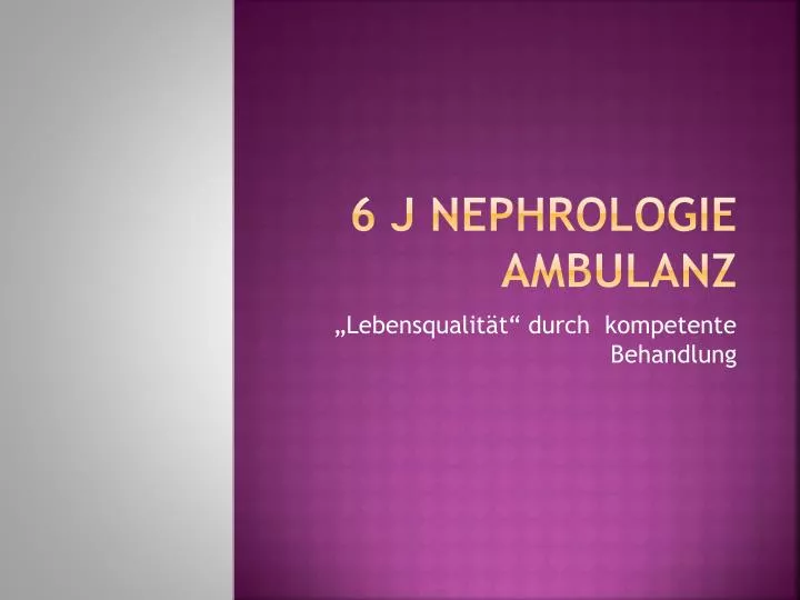 6 j nephrologie ambulanz