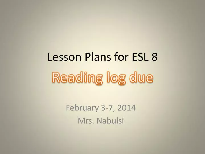 lesson plans for esl 8