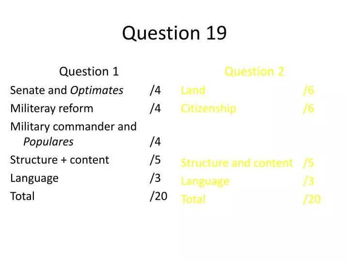 question 19