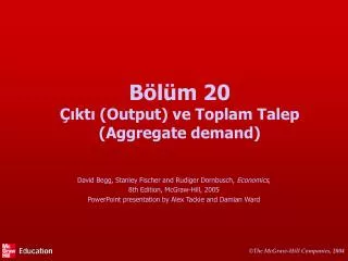b l m 20 kt o utput ve toplam talep a ggregate demand