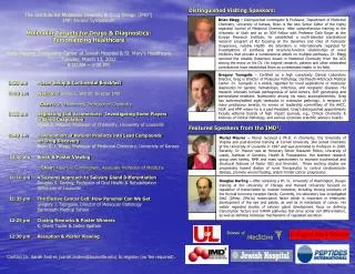 The Institute for Molecular Diversity &amp; Drug Design (IMD 3 ) 14th Annual Symposium
