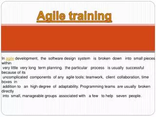Agile training and agile fundamentals