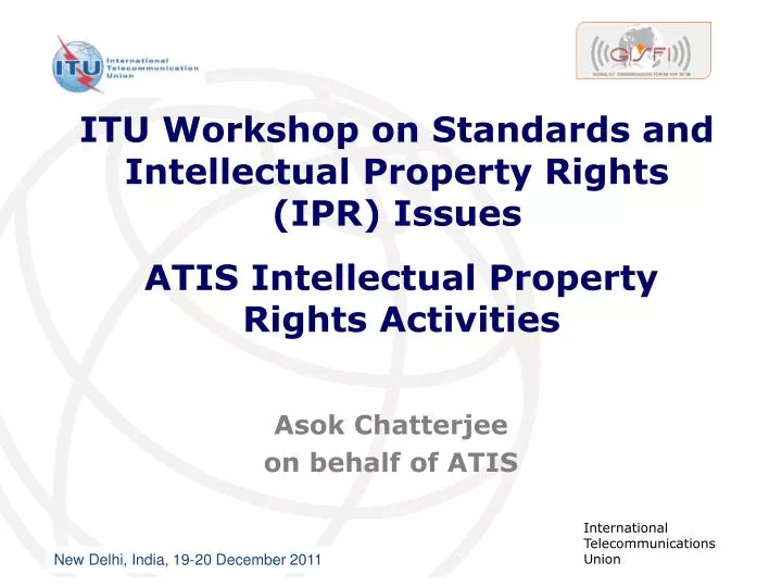 itu workshop on standards and intellectual property rights ipr issues
