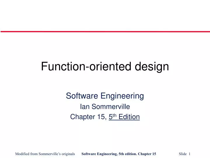 function oriented design