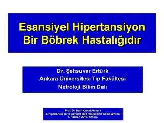 esansiyel hipertansiyon bir b brek hastal d r