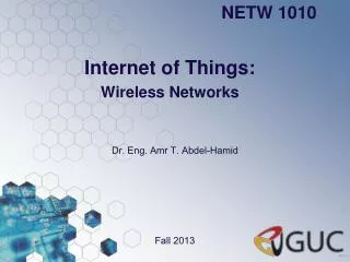 Internet of Things: Wireless Networks