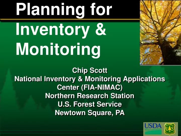 planning for inventory monitoring