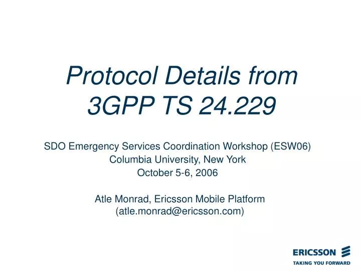 protocol details from 3gpp ts 24 229
