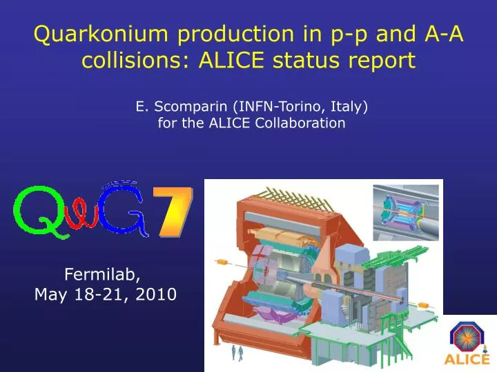 quarkonium production in p p and a a collisions alice status report