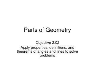 Parts of Geometry