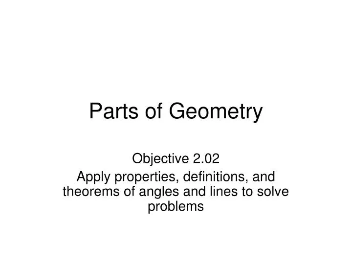 parts of geometry