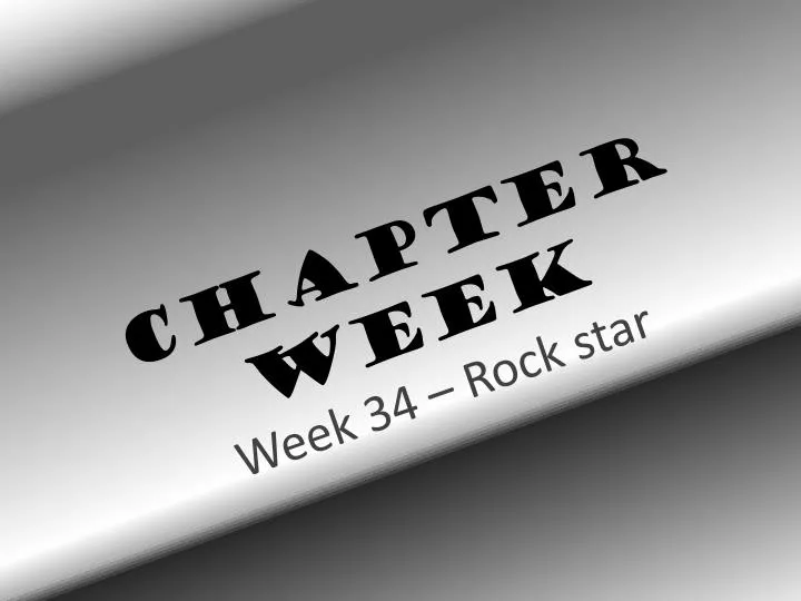 chapter week