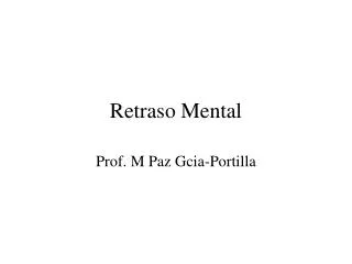 retraso mental