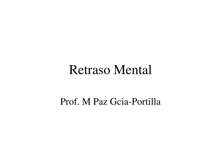 retraso mental