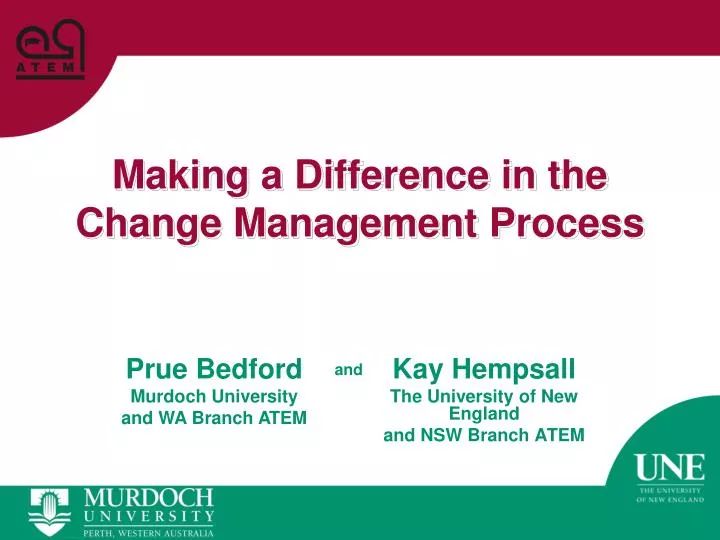 making a difference in the change management process
