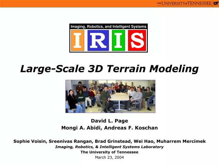 large scale 3d terrain modeling