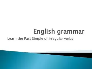 English grammar