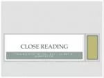Close Reading - slide 1