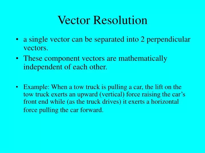 vector resolution