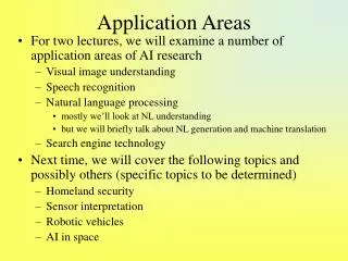 Application Areas