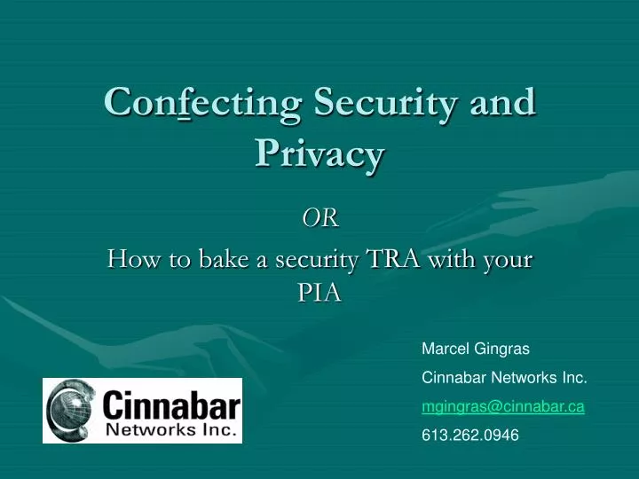 con f ecting security and privacy