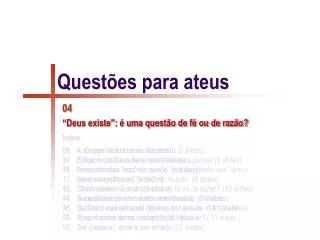 quest es para ateus